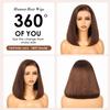 12 inch Bob Wig Human Hair, 13x4 HD Lace Front Wigs Human Hair, Glueless & Pre Plucked Bob Wig with Baby Hair, 180% Density Bob Wigs for Woman (4#) view 3