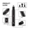 3 in 1 Electric Rechargeable Nose Ear Hair Trimmer for Men Sideburns Eyebrows Beard Clipper Shaver view 3
