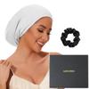 100% Mulberry Silk Bonnet for Sleeping Women Men, Real Silk Lined Sleep Cap with Adjustable Strap, Hair Wrap Slouchy Beanie for Curly Hair view 1