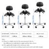 Adjustable Saddle Chair with Backrest for Home, Dental, Salon, Office - Ergonomic Rolling Saddle Stool for Improved Posture and Comfort(C Small) view 2