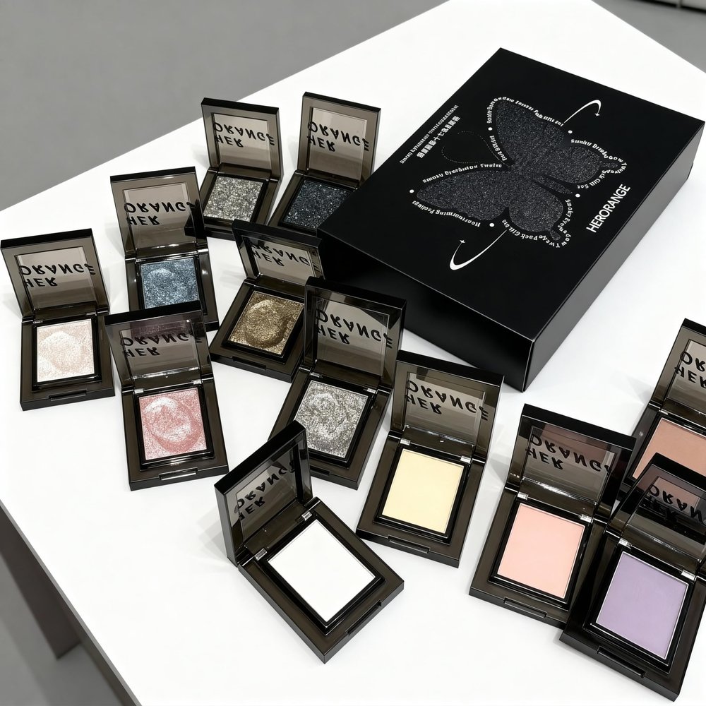 17-Color Eyeshadow Gift Box Set, Matte, Pearlescent, Shimmer Finish, Long-Lasting Makeup Palette for Valentine's Day, Christmas
