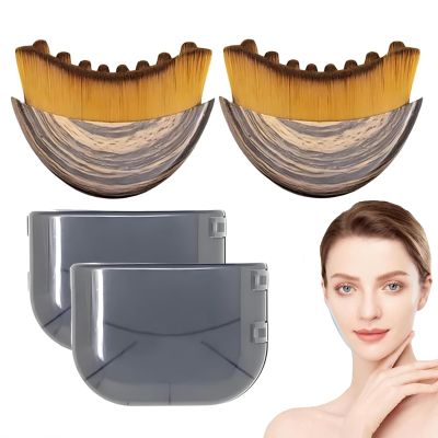 2 PCS Lymphatic Contour Face Brush, Lymphatic Drainage Massager, Ergonomic Face Beauty ToolDesigned to Fit The Skin Precisely and Relieve Fatigue for All Skin Types