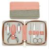 7 Piece Stainless Steel Nail Care Set with Travel Case Manicure and Grooming Tools Nail Clippers Kit (Light red 1set) view 1