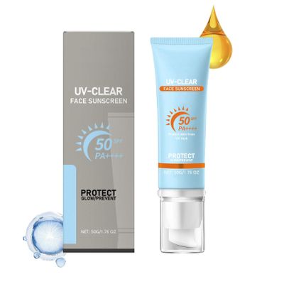 Sunscreen SPF 50, SPF 50+ Moisturizer Sun Screen, Lightweight under Makeup, Travel Essentials, Summer Essentials, Skin Care, Sunscreen for Face & Body