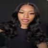 Umeiw 13x4 Bob Wig Human Hair Body Wave Lace Front Wigs Human Hair Pre Plucked HD Frontal Lace Wig Glueless Wigs for Women Bob Wigs Natural Black Color 14 inch view 1