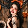 20 Halloween tattoo stickers, dark spider flower arm atmosphere decoration tattoo stickers, suitable for decoration accessories of makeup parties, parties and festivals view 4