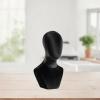 17.7-Inch Mannequin Head, Bust Mannequin Head Wig Display with Shoulder Wig and Hats Display Stand Manikin Velvet Head for Wig Hairdresser Training Cap Salon Display, and Travel Use(Black) view 3