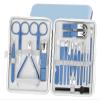 18 Piece Stainless Steel Nail Care Kit with Tools for Manicure and Nail Clippers (Blue 1set) view 1