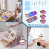 23 Rainbow Esthetician Facial Supplies 3 Stainless Steel Face Mask Mixing Bowls 3 Fan Brushes Esthetician 3 Facial Flat Brushes Skincare Tray 3-Compartment Serving Tray 12 Compressed Facial Sponges view 4