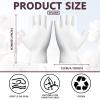 5 Pairs Fingerless Moisturizing Gloves - 100% Cotton White Therapy Gloves, Fingerless Cotton Moisturizing Gloves Cut 5 Fingertips, Breathable Night Gloves for Overnight Hydration, Dry Hands Care view 2