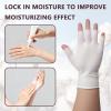 5 Pairs Fingerless Moisturizing Gloves - 100% Cotton White Therapy Gloves, Fingerless Cotton Moisturizing Gloves Cut 5 Fingertips, Breathable Night Gloves for Overnight Hydration, Dry Hands Care view 4