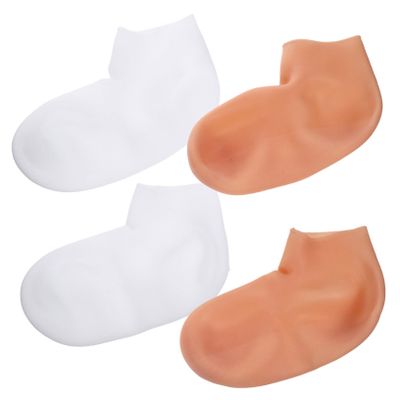 ETHZZLE 2 Pairs Elastic Moisturizing Socks for Cracked Heels Women Spa Foot Care Socks with Lotion for Dry Rough Skin Softening and Hydrating XL