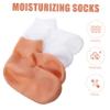 ETHZZLE 2 Pairs Elastic Moisturizing Socks for Cracked Heels Women Spa Foot Care Socks with Lotion for Dry Rough Skin Softening and Hydrating XL view 3
