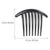 7 Tooth French Twist Comb, 3PCS Black and Brown Plastic Hair Clip, Hair Side Combs, Hair Accessory for Women Girls, Hair Clip Comb Accessories view 2