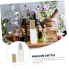 4Pcs Refillable Glass Lotion Bottles, Frosted Wood Grain Travel Dispenser view 3