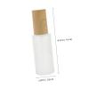 4Pcs Refillable Glass Lotion Bottles, Frosted Wood Grain Travel Dispenser view 4