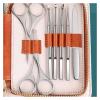 Nail Care Kit Stainless Steel Manicure and Pedicure Tools Set for Home and Travel (Orange 15.7 * 12.2cm) view 4