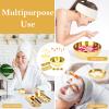 26 Gold Esthetician Supplies 3 Fan Brushes Esthetician 3 Facial Mask Mixing Bowls Large Gold Serving Bowls 3 Facial Flat Brushes Skincare Tray 3-Section Serving Tray 12 Facial Sponges 2 Spa Headbands view 4