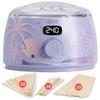 Ajoura Hard Wax Warmer for Brazilian & Bikini, Digital Hair Removal Kit with See-Through Lid, 10-Min Heat, 30 Wax Sticks, Beginner Friendly for Full Body & Face (Purple) view 1