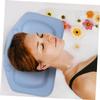 LALADEFIEE 2Pcs Bath Head Rest Pillows for Bathtub Breathable Bathroom Cushions with Soft Comfortable Neck Support for Relaxing Spa Tub Use Blue White view 3