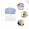 LALADEFIEE 2Pcs Bath Head Rest Pillows for Bathtub Breathable Bathroom Cushions with Soft Comfortable Neck Support for Relaxing Spa Tub Use Blue White view 4