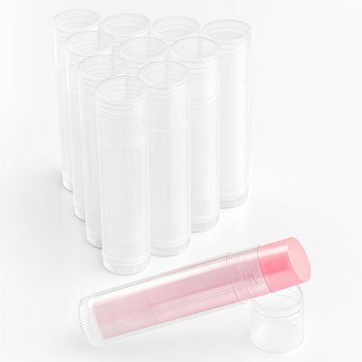 10 PCS Empty Lip Balm Tubes, 5g Fully Clear Plastic Lip Balm Containers, Twist-up Rotatable Tubes Lip Gloss Balm Containers for DIY Homemade Lipstick, Chapstick, Solid Perfume and Gift Making