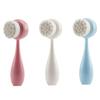 ETHZZLE 3pcs Silicone Facial Cleansing Brush for Pore Deep Cleansing Manual Face Scrubber with Soft Material Portable Dual-Sided Design in White Blue Pink for Skincare and Makeup Removal view 1