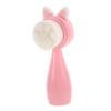COOLHIYA Facial Exfoliating Brush Soft Silicone Manual Facial Cleansing Brush for Deep Pore Cleaning and Dead Skin Removal Skin-Friendly Pink Dual-Sided Face Scrubber with Abs Handle for view 1