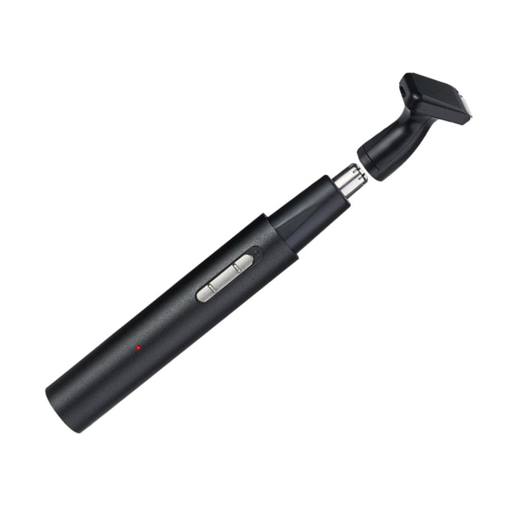ETHZZLE Electric Nose Hair Trimmer Sideburns and Facial Hair Grooming Kit Rechargeable Black Body Low Noise Detachable Washable Head Precision for Men and Women