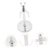 COOLHIYA Razor and Shaving Brush Holder Stand with Non-slip Base for Travel and Home Use Silver Slot Extends Brush Life by Drying Bristles Downward Practical and Stable Shave Razor Storage view 3