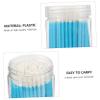 ETHZZLE 100pcs Disposable Lipstick Brush Lip Gloss Applicator Tools Blue Plastic Lip Brush for Travel Professional Makeup Use Safe Material Easy to Clean view 3