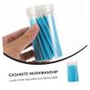 ETHZZLE 100pcs Disposable Lipstick Brush Lip Gloss Applicator Tools Blue Plastic Lip Brush for Travel Professional Makeup Use Safe Material Easy to Clean view 4