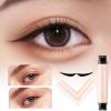 2 Pack Winged Eyesliner Stamps, Foldable Double Ended Eyesliner Stencil for Beginners, Waterproof & Smudgeproof Cat Eyes Stamp Eye liner for Womens Quick Makeup view 3
