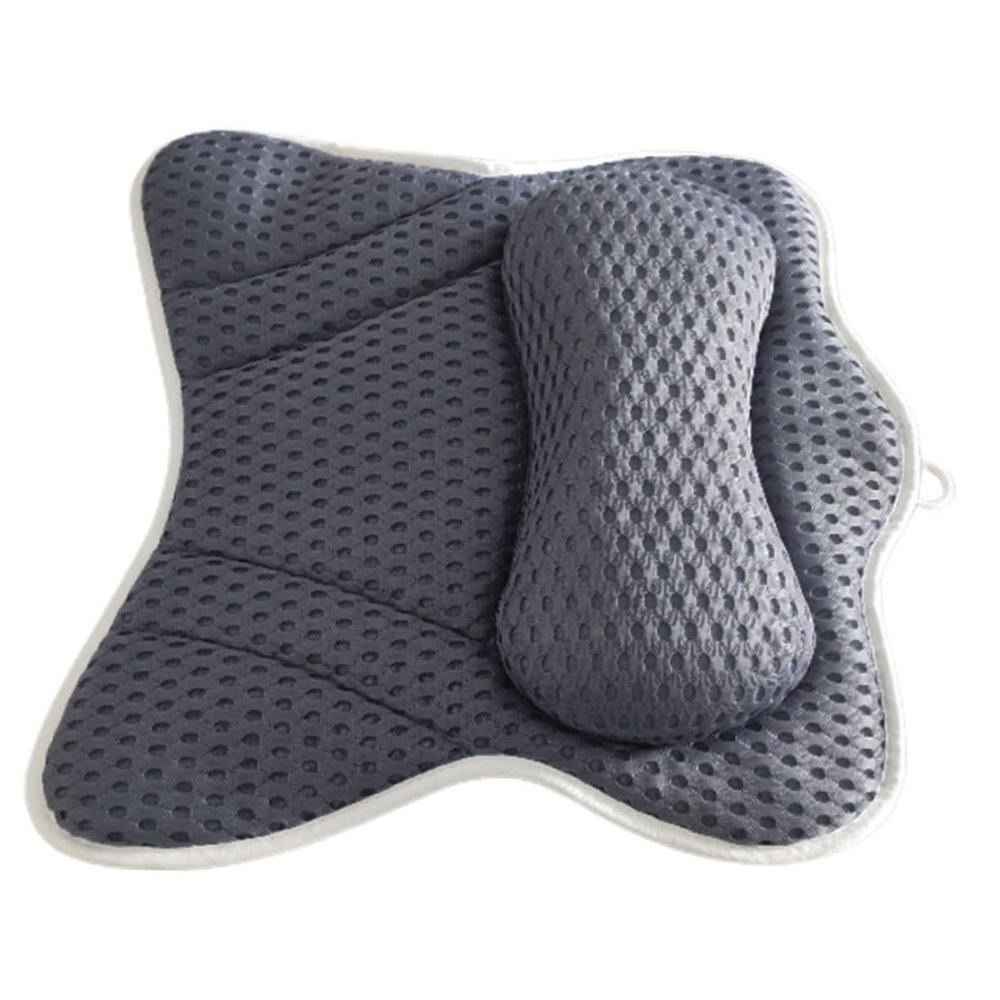 ETHZZLE Ergonomic Bathtub Head Pillow with Suction Cups for Neck Support Spa Tub Neck Pillow Breathable Quick-Dry for Relaxation and Massage