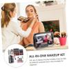 ETHZZLE One Women S Makeup Kit with Cosmetic Brushes Eyeshadow Palette Lipstick Foundation for Beginners Portable Complete Makeup Supplies with Skin-friendly Bristles and Handles view 3