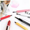 COOLHIYA Retractable Lip Brush with Premium Nylon Bristles Portable Makeup Tool for Precise Lip Application Travel-friendly Black Metal Tube Compact Design view 3