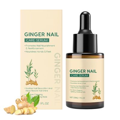 Ginger Nail Repair Serum, Cuticle Care Nutrient Oil For Nails - Strong And Nourishing, Long Lasting Repair, For Weak Brittle Splitting Damaged Nails, Multi-Purpose Nail Oil(30ml)
