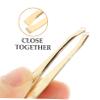 COOLHIYA 2Pcs Stainless Steel Brow Hair Tweezers with Precision Angled and Flat Tips Ergonomic Non-slip Handles for Professional and Home Eyebrow Grooming Beauty Tool for Face Hair Removal view 2