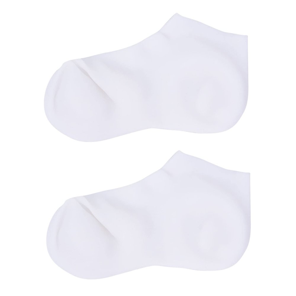 COOLHIYA Moisturizing Treatment Socks Unisex Foot Exfoliator Sock for Dry Cracked Heels Elastic Foot Care Protection White
