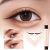 2 Pack Winged Eyesliner Stamps, Foldable Double Ended Eyesliner Stencil for Beginners, Waterproof & Smudgeproof Cat Eyes Stamp Eye liner for Womens Quick Makeup view 3
