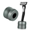 ETHZZLE Black Aluminum Shaving Razor Stand for Men Safety Razor Holder with Smooth Edges Rust-resistant Manual Shaver Storage Rack to Protect and Air Dry view 1