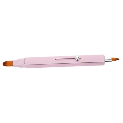 COOLHIYA Retractable Dual-end Lip Brush for Women Portable Small Lipstick Applicator and Lip Gloss Brush Versatile Makeup Tool for Concealer Eyeshadow Travel-friendly Compact Design