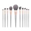 10 pieces of makeup brush set end silver lisa powder blusher tools view 1