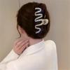 DFWZMQTG Korean curve metal large grab clip shark hair female back of the headwear view 1