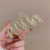 DFWZMQTG Korean curve metal large grab clip shark hair female back of the headwear view 2
