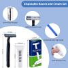 MAGDIY 60 Pack Disposable Razors Shaving Cream Bulk for Men Homeless Supplies, Travel Size Shaving Cream Kit, Disposable Razors Bulk, Individually Wrapped Toiletries for Hotel Airbnb Donation Shelter view 2