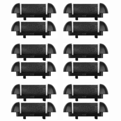 12 Pack Electric Pedicure Device Replacement Roller Heads with Same Mineral Stone for Feet Care Perfect Grinding Heads for Callus Remover for Daily Maintenance (12pcs Fine Coarse)