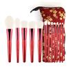12 Rose Red Makeup Brushes Set Beauty Makeup Tools Complete Set Blush Eyeshadow Brushes view 1