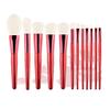 12 Rose Red Makeup Brushes Set Beauty Makeup Tools Complete Set Blush Eyeshadow Brushes view 2