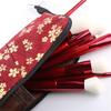 12 Rose Red Makeup Brushes Set Beauty Makeup Tools Complete Set Blush Eyeshadow Brushes view 3